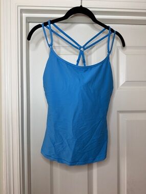 Athleta Bright Blue Strappy Back Swim Tank